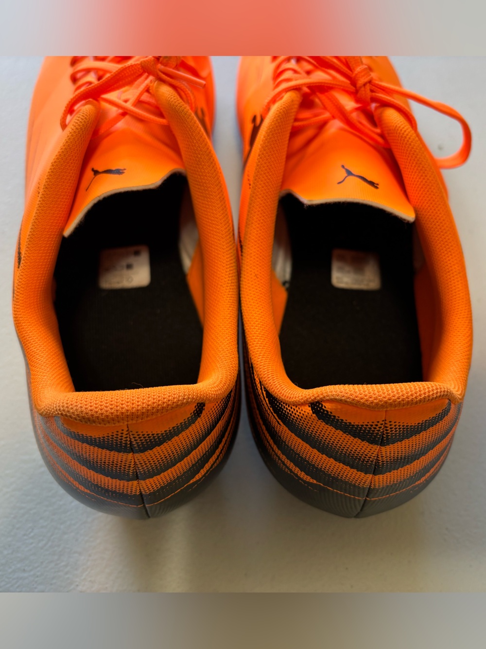 Puma Orange and Black Men's Soccer Cleats - Picture 6 of 10